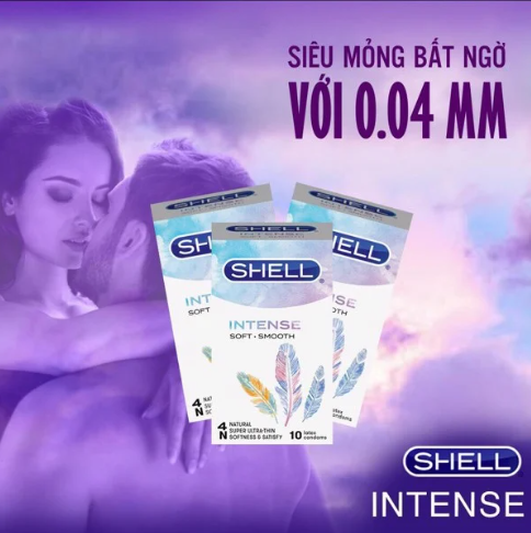 Bao Cao Su Hàn Quốc Shell Intense 10s Siêu Mỏng Cực Đã