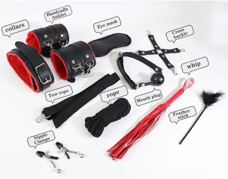  Mua Bộ Dụng Cụ BDSM JIUAI Dây Trói Roi Da 11 Món hàng xách tay