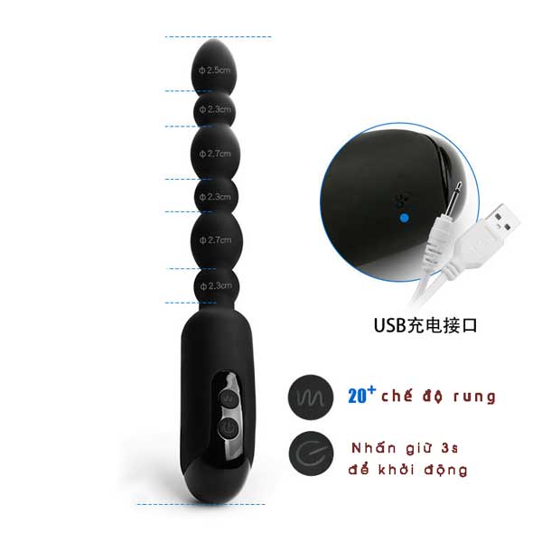 Máy Rung Hậu Môn Yunman 20 Chế Độ Sạc Pin Siêu Êm