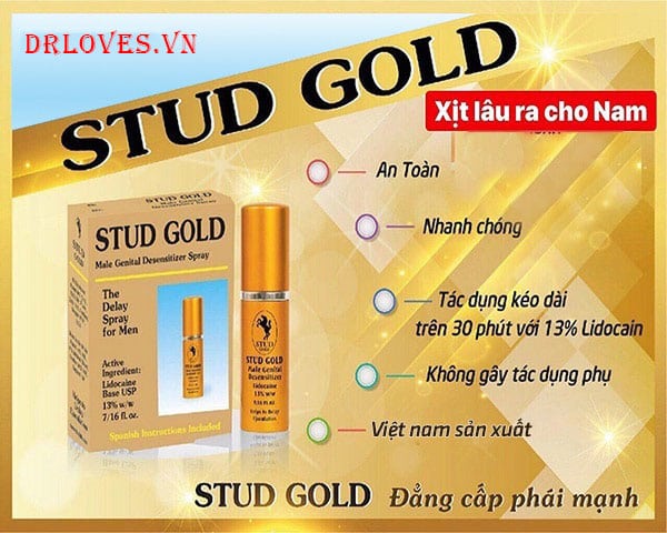  So sánh Chai xịt Stud Gold của Mỹ – chống xuất tinh – lọ 12ml cao cấp