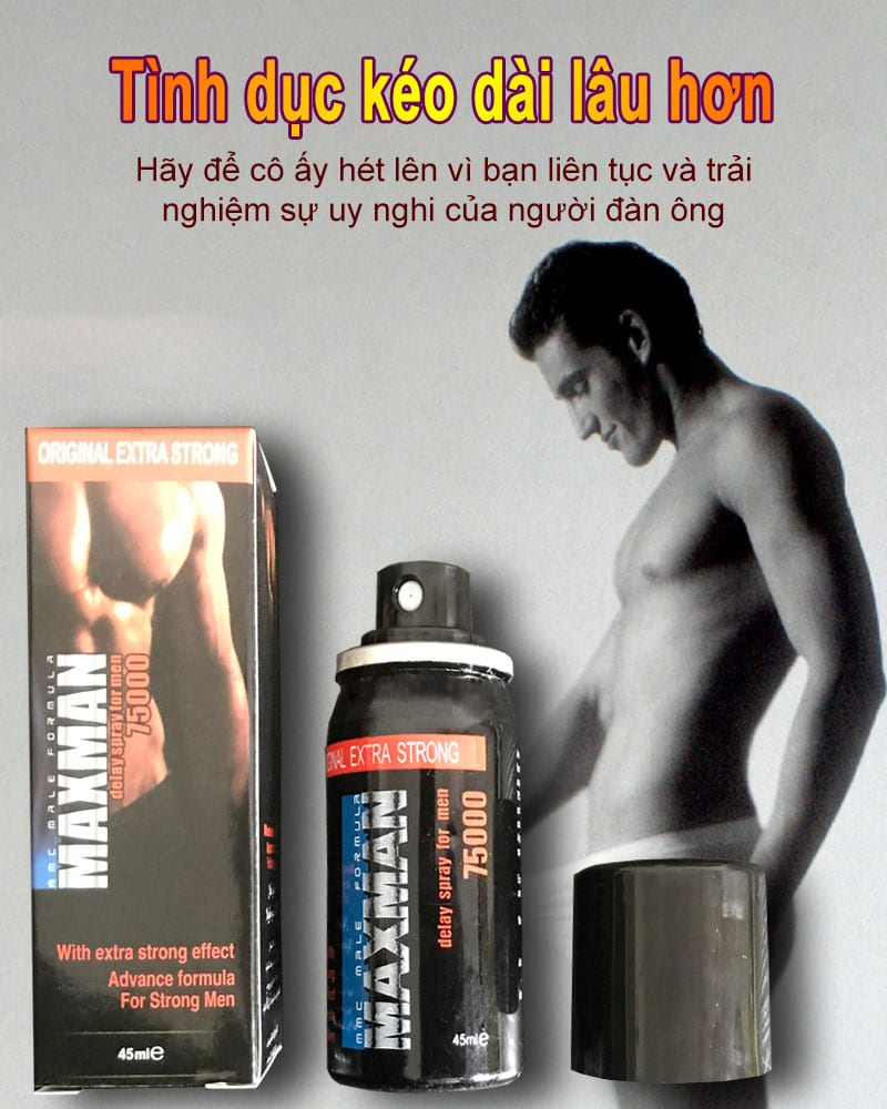  So sánh Chai xịt Maxman 75000 Đức – Chống Xuất Tinh Sớm – Hiệu quả nhanh giá rẻ