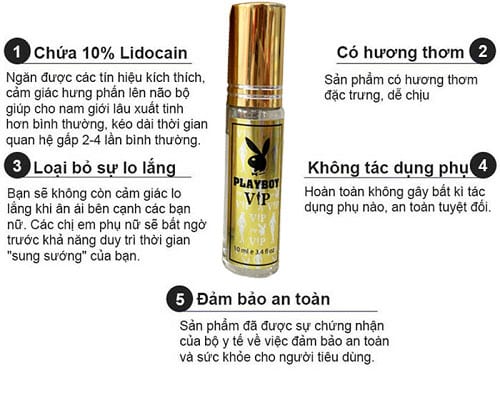  Phân phối Chai xịt Playboy Vip Mỹ – Kéo dài thời gian – lọ 10ml giá tốt