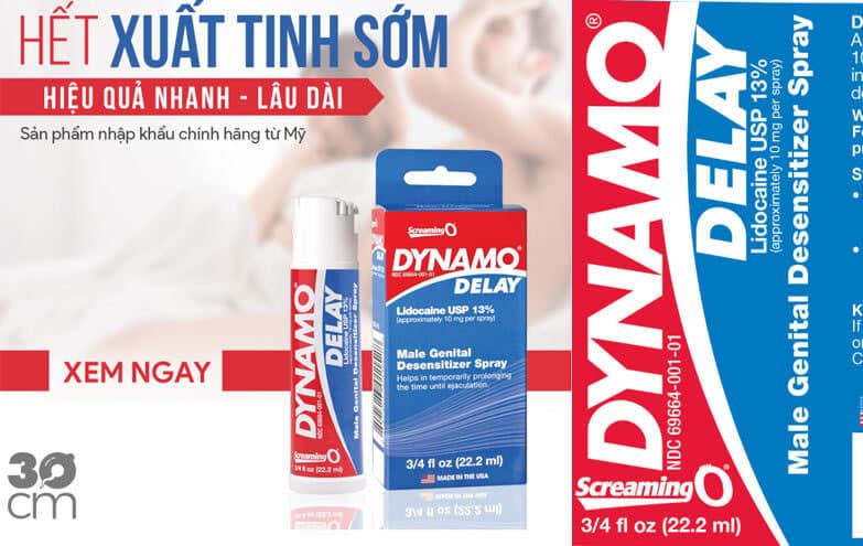  Giá sỉ Xịt Kéo Dài Thời Gian Dynamo Delay Của Mỹ – chai 22ml chính hãng