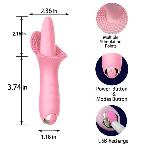  Bỏ sỉ Lưỡi Liếm Âm Đạo Vibrating Massager Cao Cấp Gai Mềm 10 Chế Độ cao cấp