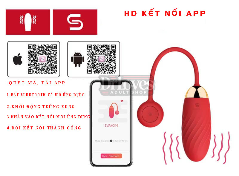 Trứng Rung Svakom ELLA 11 Chế Độ App Điều Khiển Từ Xa