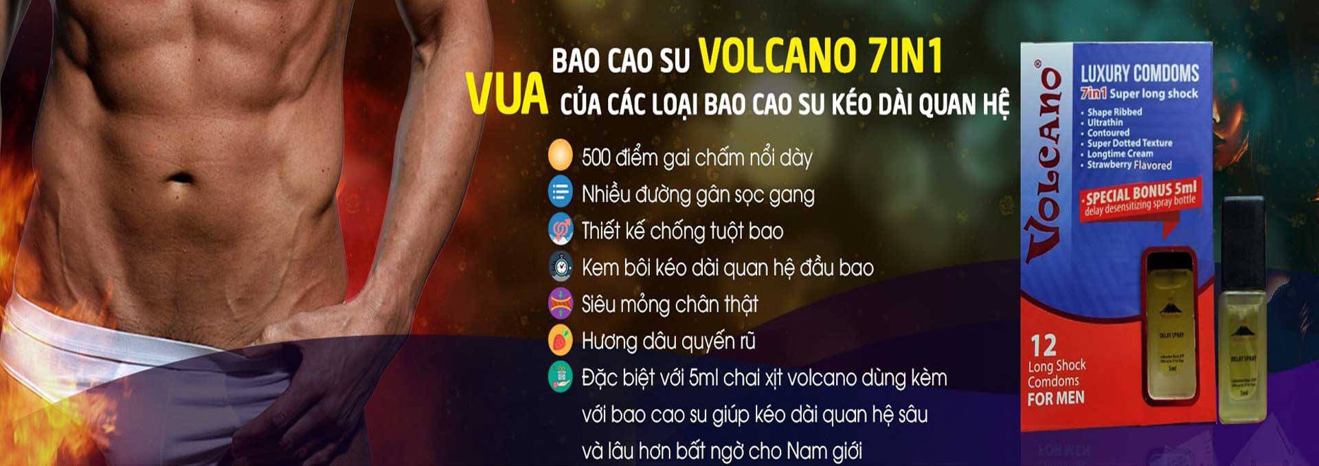  Nơi bán Bao cao su Volcano 7in1 gân gai kéo dài thời gian yêu hàng xách tay