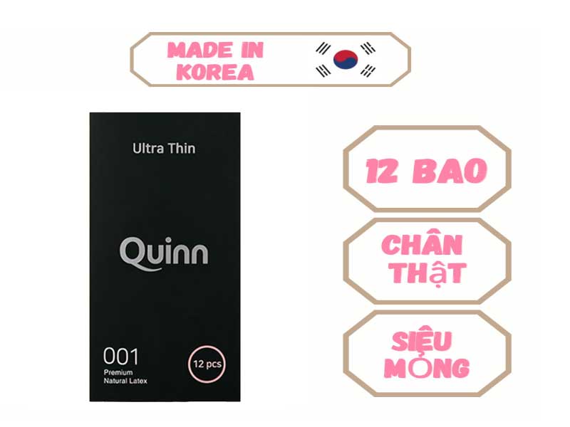  Nơi bán Bao cao su Quinn Ultra Thin 0.01 siêu mỏng siêu dai ôm sát nhập khẩu