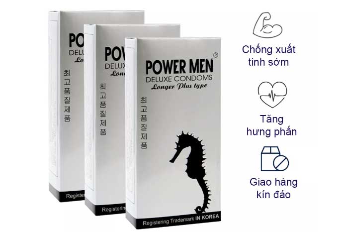  Phân phối Bao cao su Powermen Longer Plus gai gân + kéo dài thời gian tốt nhất