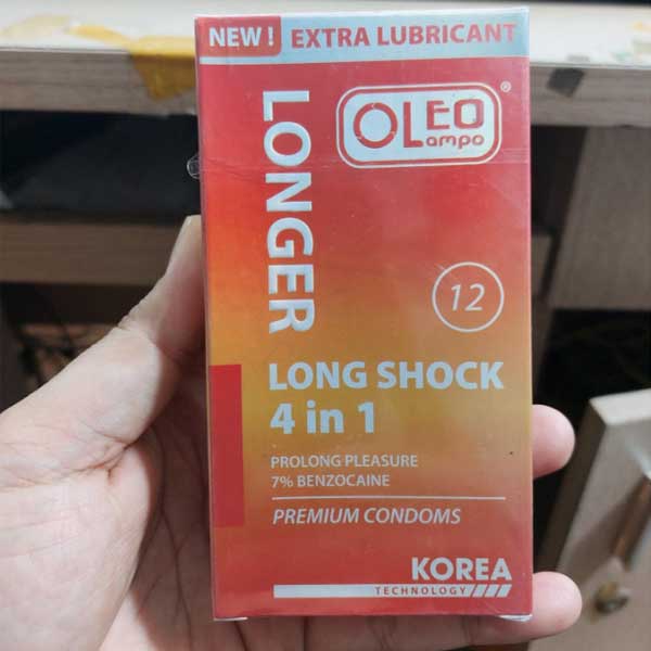 Bao Cao Su Oleo Lampo 4in1 Gân Gai Chống Xuất Tinh Sớm