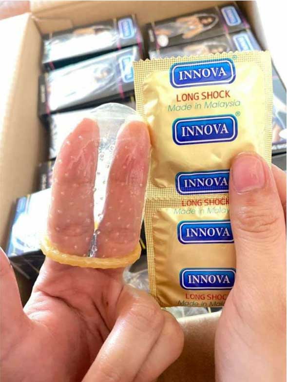 Bao cao su Innova Vàng gân gai kéo dài tăng khoái cảm