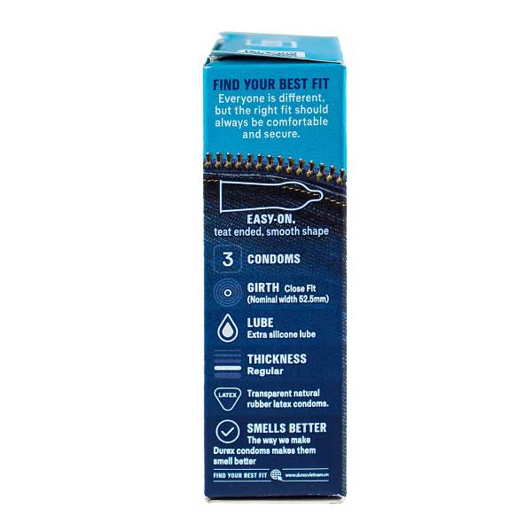 Bao cao su Durex Jeans – Ôm sát nhiều Gel