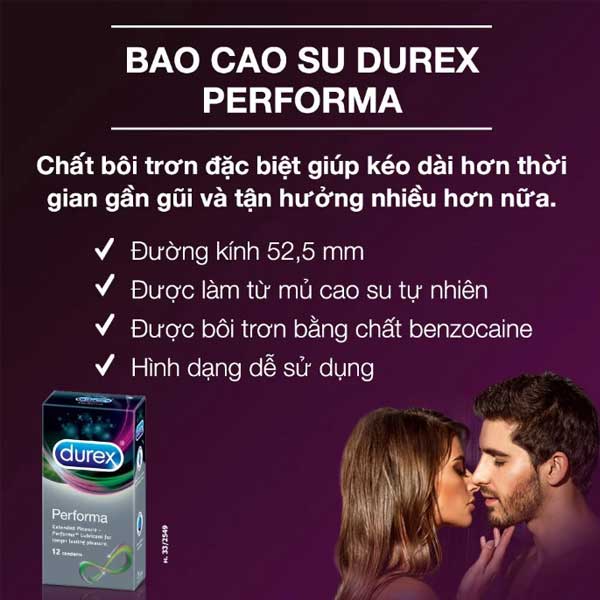  Cửa hàng bán Bao Cao Su Durex Performa – Kéo Dài Thời Gian giá rẻ