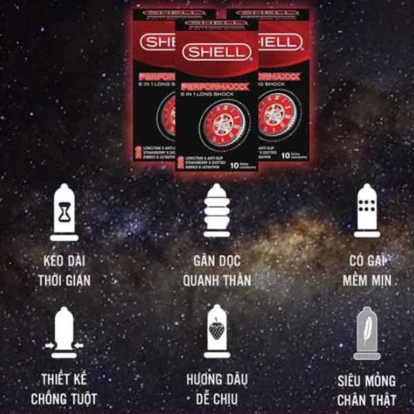 Cung cấp Bao cao su Shell Performax 6in1 – Kéo Dài Thời Gian hàng mới về