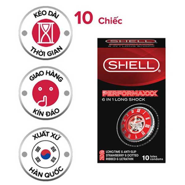 Cung cấp Bao cao su Shell Performax 6in1 – Kéo Dài Thời Gian hàng mới về