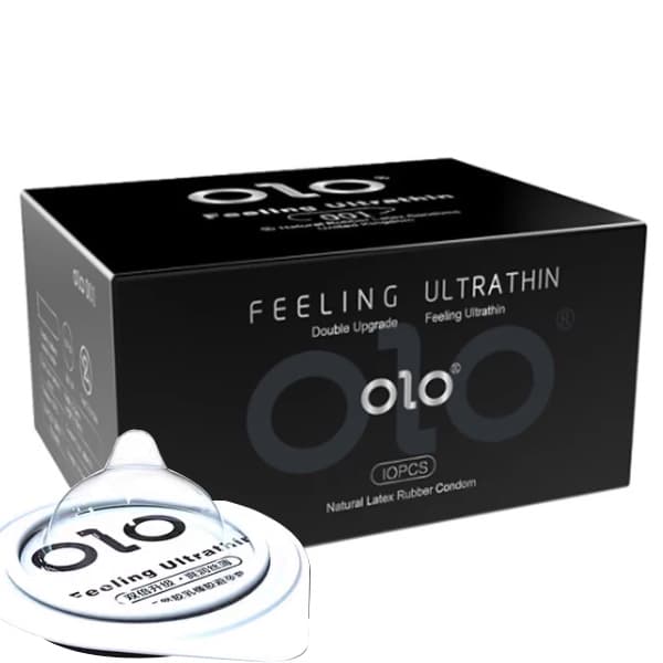  Bán Bao cao su OLO 0.01 Feeling Ultrathin đen – hương Vani siêu mỏng hộp 10 cái giá sỉ