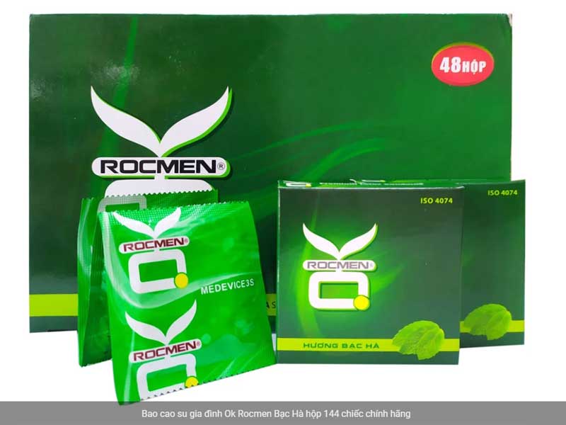 Kho sỉ Bao cao su OK Rocmen hương bạc hà nhiều gel 52mm giá sỉ