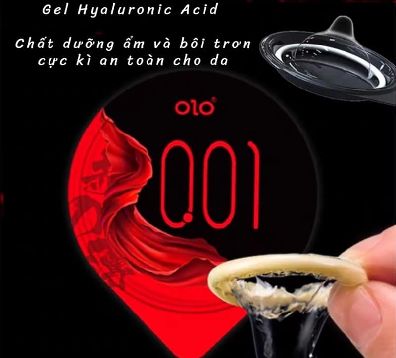  Phân phối Bao cao su OLO Thin 001 Square Black – siêu mỏng ôm sát + nhiều gel bôi trơn loại tốt