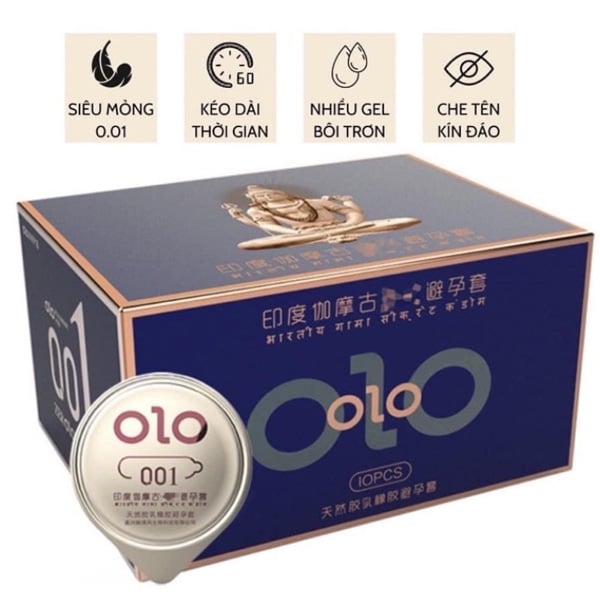  Cửa hàng bán Bao cao su OLO India Xanh – siêu mỏng Âm Nóng + kéo dài thời gian giá sỉ