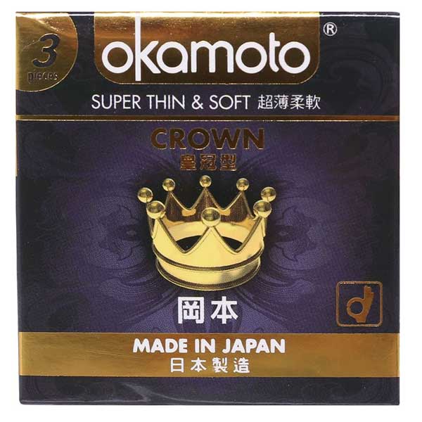  Bỏ sỉ Bao cao su Okamoto Crown – Siêu mỏng Mềm mại hàng mới về