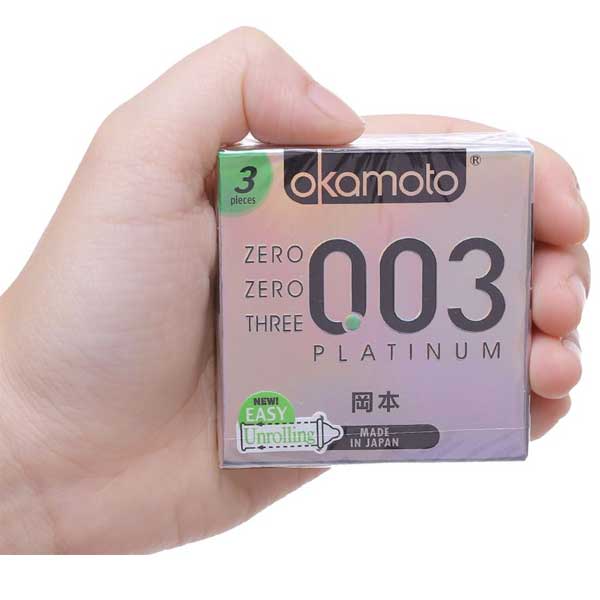  Địa chỉ bán Bao cao su Okamoto 0.03 Platinum Siêu mỏng Trong suốt giá rẻ