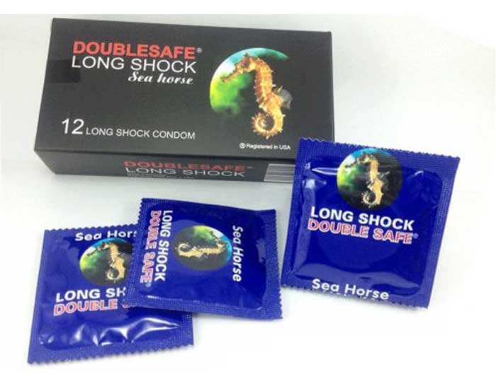  Giá sỉ Bao cao su Cá Ngựa Doublesafe Sea Horse kéo dài thời gian quan hệ chống xuất tinh sớm Nam mới nhất