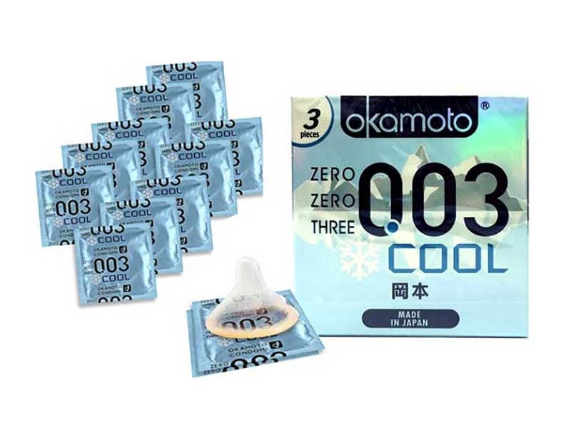  Đánh giá Bao cao su Okamoto Cool – Mát lạnh siêu mỏng 0.03mm hàng mới về