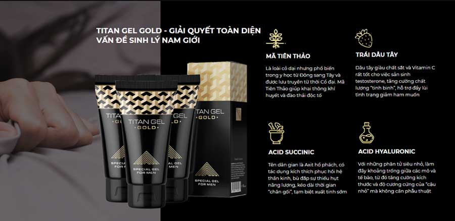  Review Gel Titan Gold tăng kích thước dương vật kéo dài thời gian yêu 50ml mới nhất