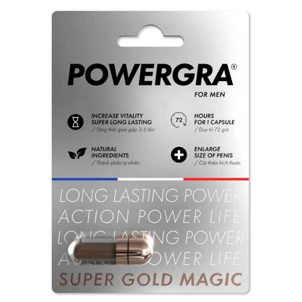 Viên Uống Powergra Tăng Kích Thước Kéo Dài Thời Gian Quan Hệ