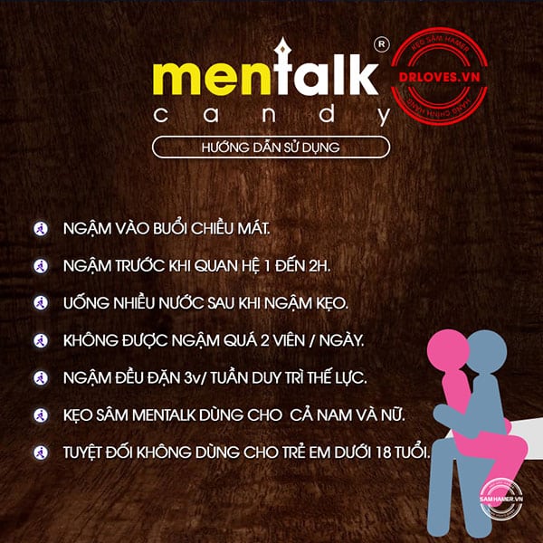  Bỏ sỉ Kẹo Nhân Sâm MENTALK – Tăng Cường Sinh Lý mới nhất