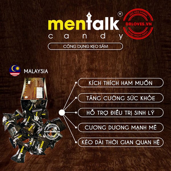  Bỏ sỉ Kẹo Nhân Sâm MENTALK – Tăng Cường Sinh Lý mới nhất