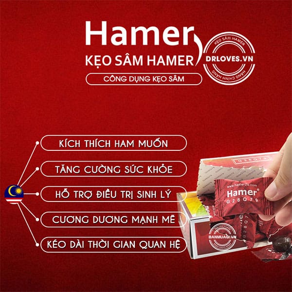 Cung cấp Kẹo Nhân Sâm Hamer Của Mỹ – Tăng Cường Sinh Lý giá sỉ
