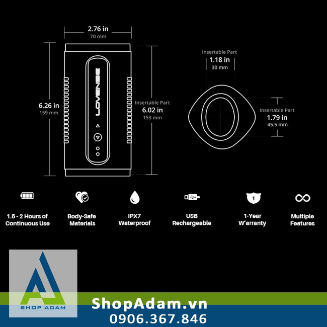 Âm đạo giả Lovense Calor rung co bóp cảm ứng sưởi ấm cao cấp Âm đạo giả Lovense Calor rung co bóp cảm ứng sưởi ấm cao cấp