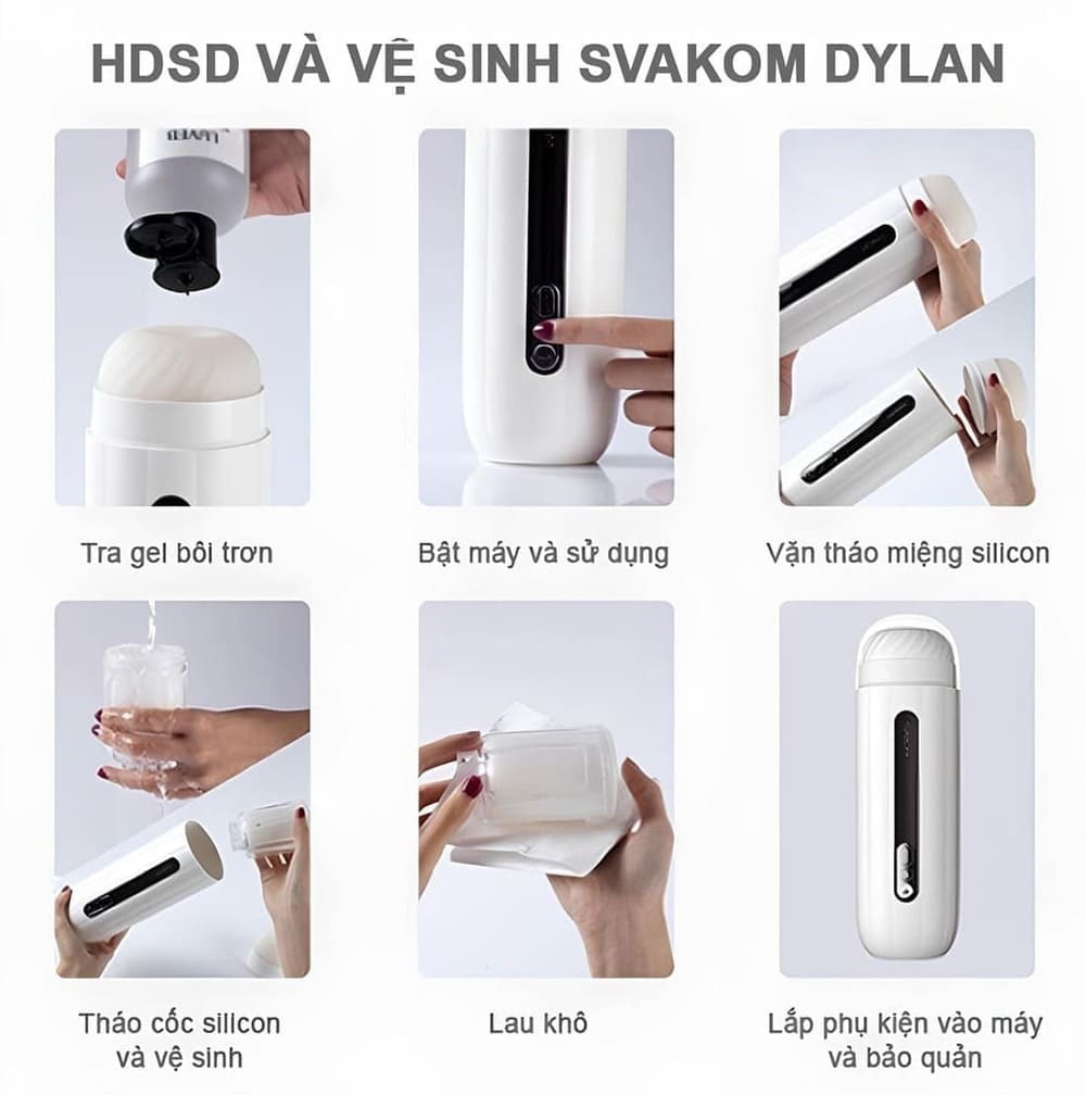Svakom Dylan cốc thủ dâm xoay thụt tự động cao cấp siêu phê