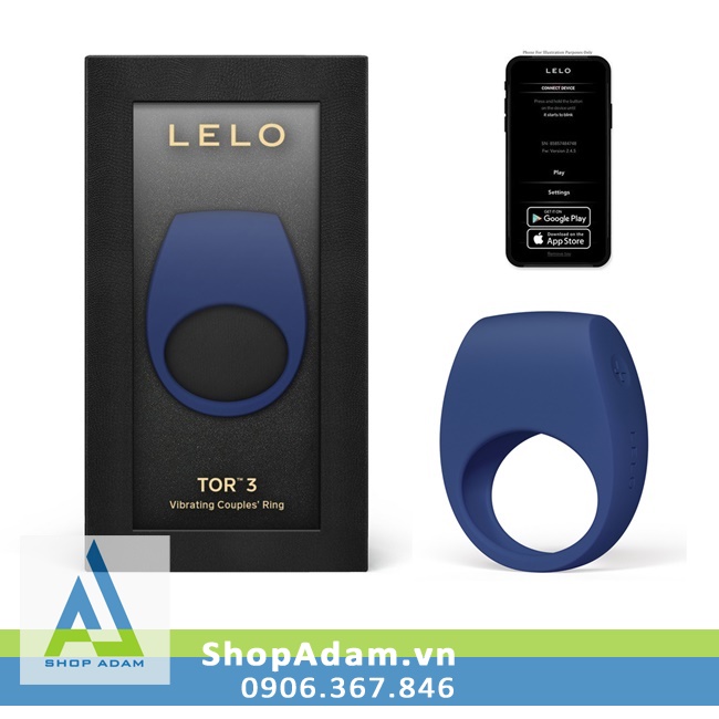 Lelo Tor 3 vòng rung đeo dương vật điều khiển app tiện lợi kích thích