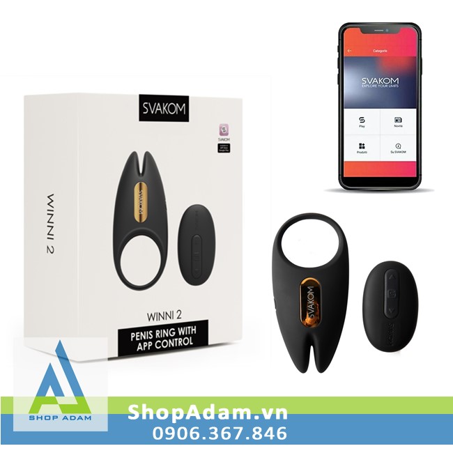 Vòng rung Svakom Winni 2 Mỹ điều khiển qua App, kích thích đỉnh