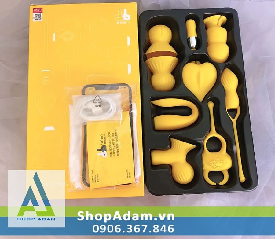 Máy rung 7 món Leten đa năng siêu kích thích, đồ chơi tình yêu