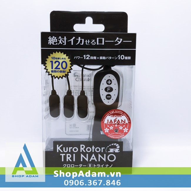 Máy trứng rung mini 3 đầu Kuro Rotor Tri Nano SSI Japan tiện lợi