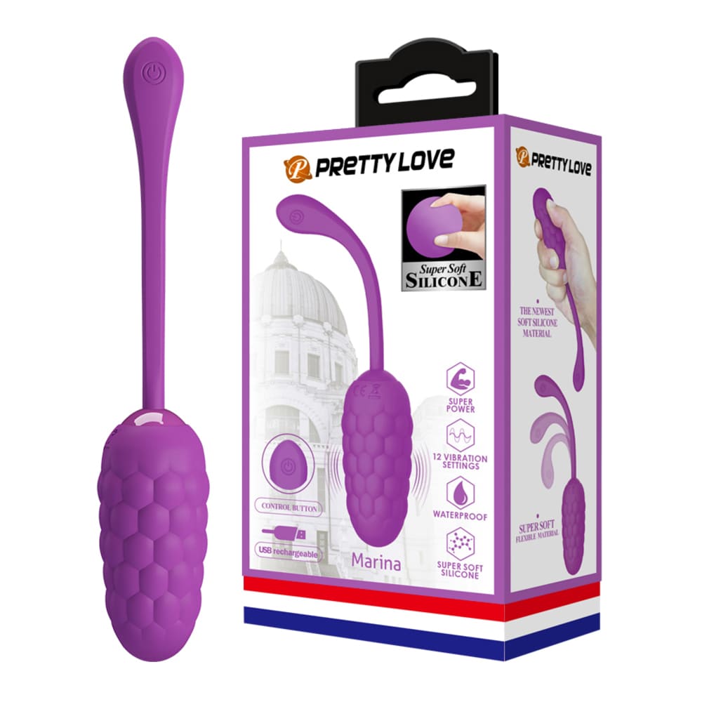 Máy rung trứng không dây Pretty Love Marina 12 chế độ siêu mềm, bán chạy