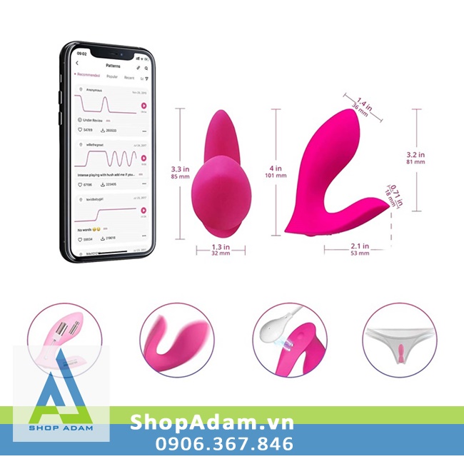  Sỉ Lovense Flexer máy massage điểm G 2 đầu rung chuyển động chính hãng