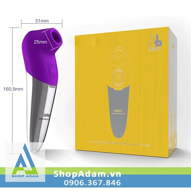 Máy rung hút điểm G Leten Super Strong sưởi ấm, nhiều chế độ rung