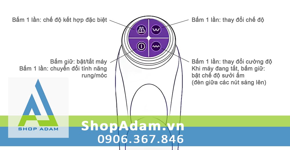  Cửa hàng bán Máy massage điểm G và hậu môn có sưởi ấm Leten Finger Vibrator cao cấp
