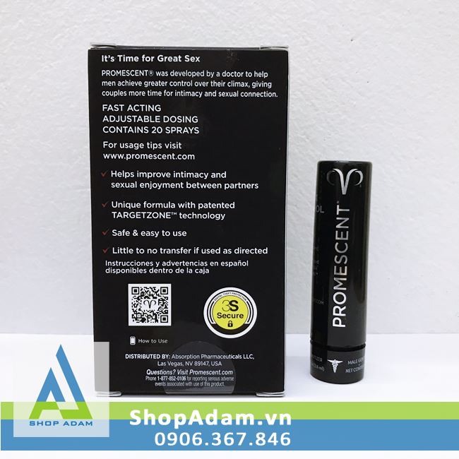Chai Xịt Chống Xuất Tinh Sớm Promescent USA 2.6ml Chính Hãng Chai Xịt Chống Xuất Tinh Sớm Promescent USA 2.6ml Chính Hãng