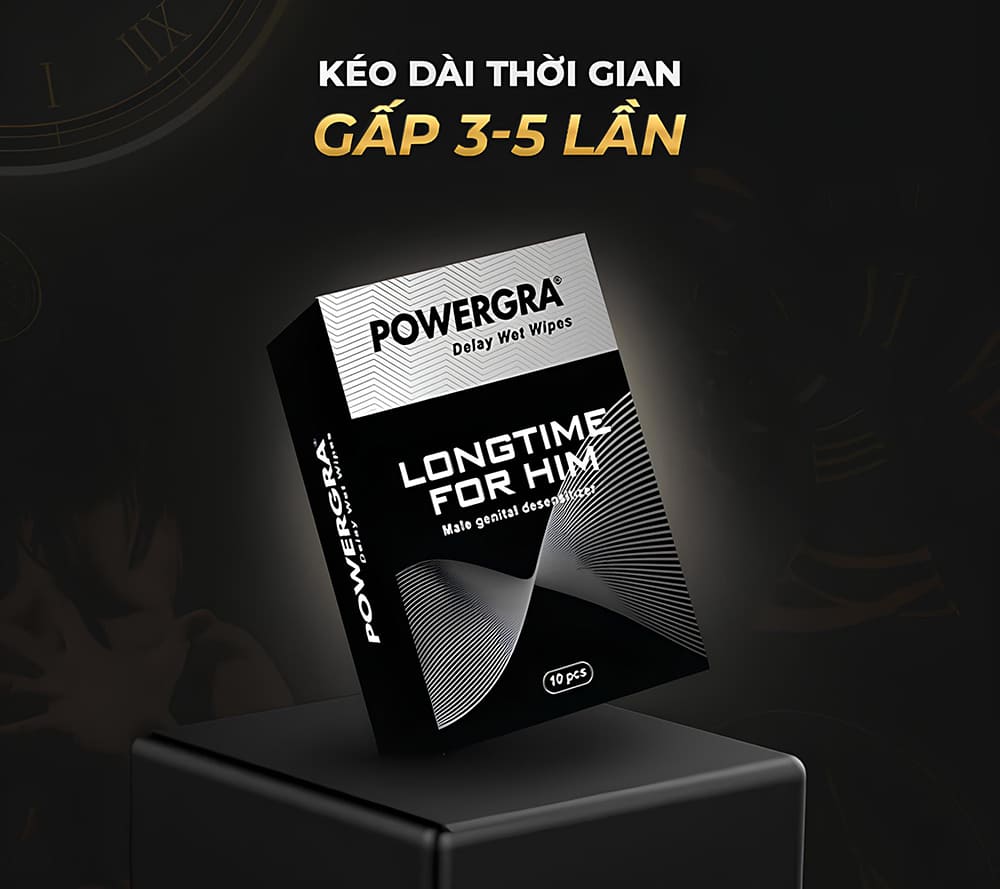 Khăn Lau Kéo Dài Quan Hệ Powergra Delay Wet Wipes H10