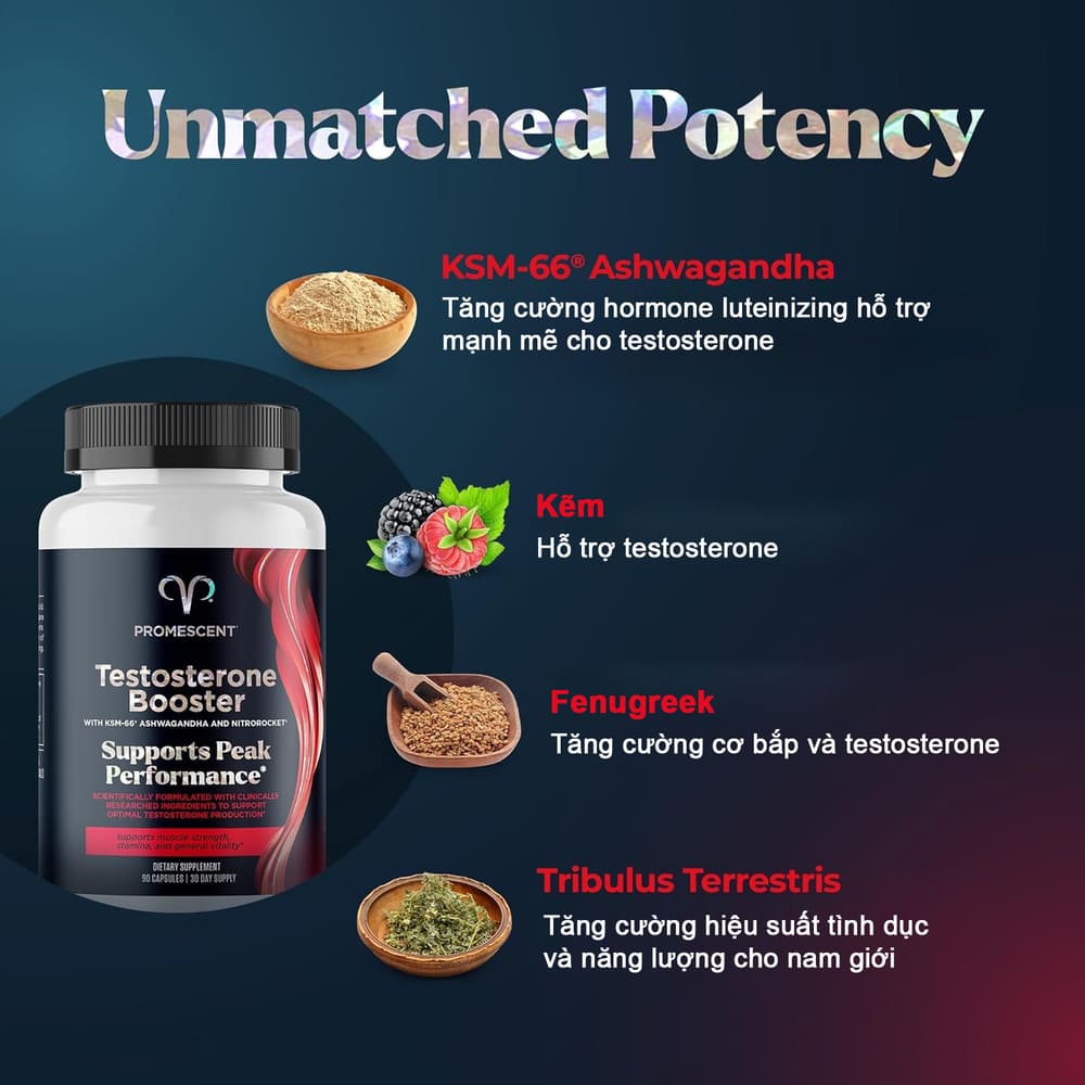 Viên Uống Tăng Testosterone Promescent Hỗ Trợ Sinh Lý Nam