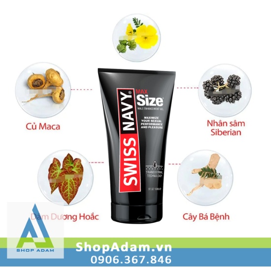  Cửa hàng bán Swiss Navy Max Size kem bôi cương dương kéo dài thời gian quan hệ cho nam của Mỹ - 150ml mới nhất