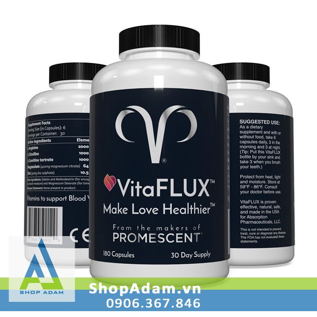 Promescent Vita Flux Thảo Dược Hỗ Trợ Sinh Lý Nam - Chính Hãng Mỹ