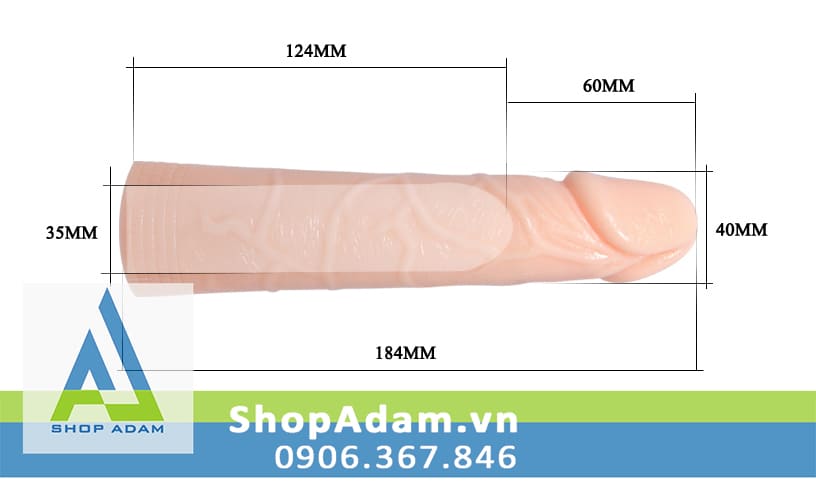 Bao cao su Donzen 6cm siêu dài Baile Big Man silicon co giãn tốt