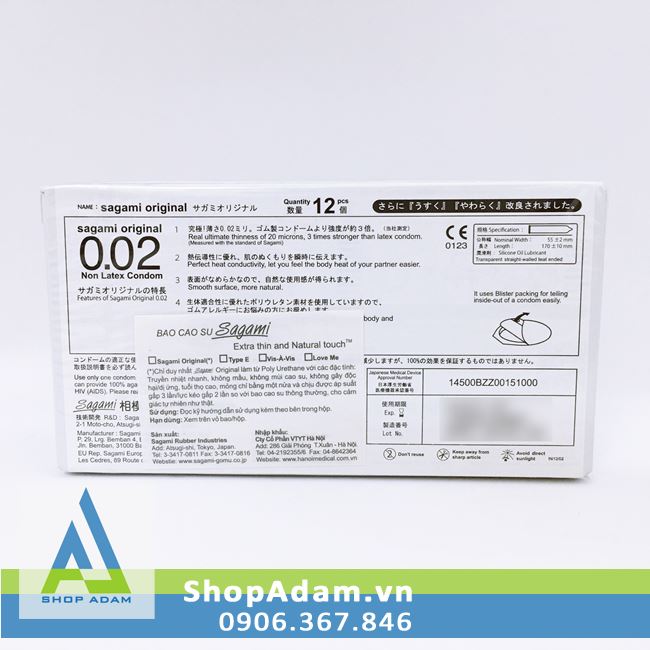 Bao cao su Sagami Original 0.02 55mm siêu mỏng bảo vệ tối ưu Bao cao su Sagami Original 0.02 55mm siêu mỏng bảo vệ tối ưu