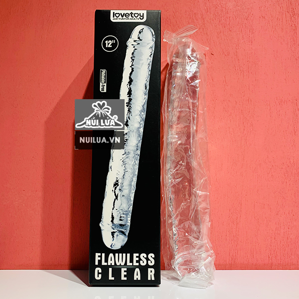 Dương vật giả 2 đầu Lovetoy Flawless Clear 12 inch cực thật