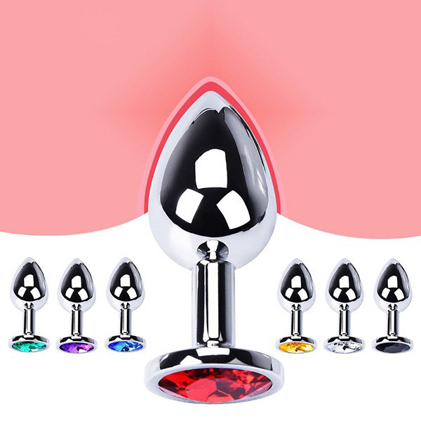 Phích cắm hậu môn Inox cao cấp đế pha lê chất lượng